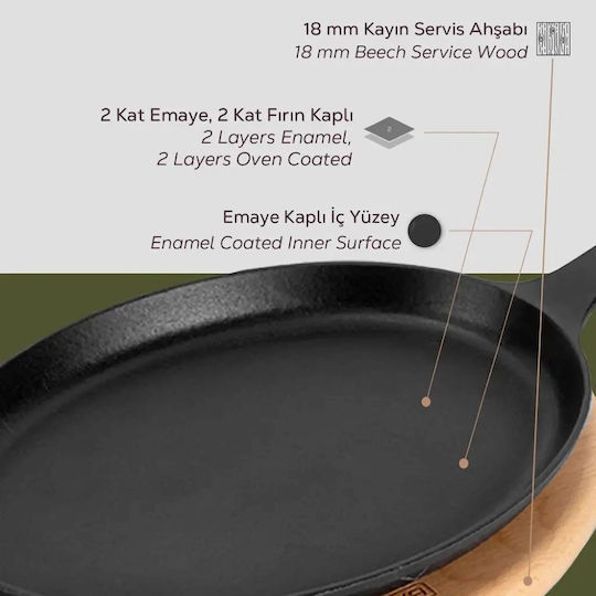 Lava Fajita Pan aus Gusseisen 23.6cm