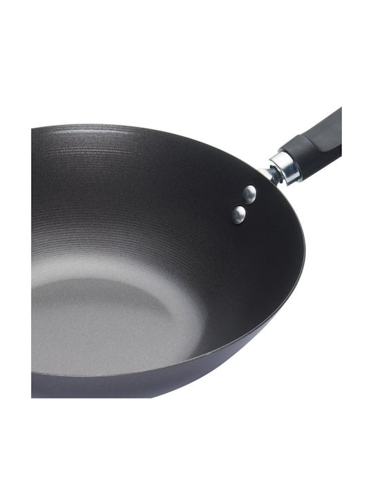 Kitchen Craft Wok aus Kohlenstoffstahl mit Antihaftbeschichtung 30cm