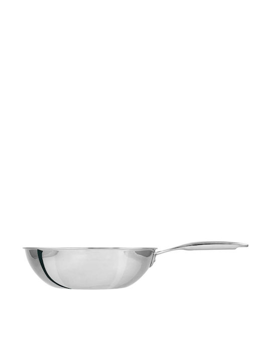 Cristel Castel Pro Wok από Ανοξείδωτο Ατσάλι 28cm