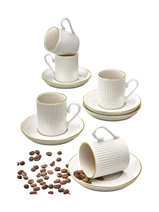 Aithrio Set Tassen Kaffee aus Porzellan 12Stück
