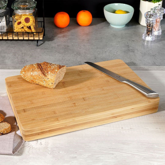 Orion Rectangular Bamboo Chopping Board Brown 46x30cm