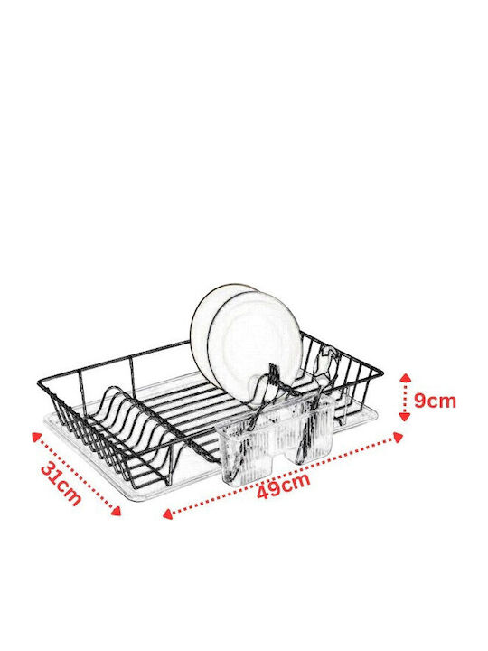 Tekno-Tel Sink Strainer Inox Black 31x49x9cm