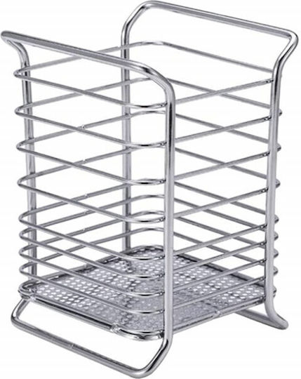 Metallisches Abtropfgestell für Besteck Silber