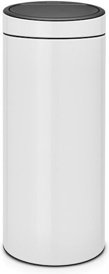 Brabantia Кошче Touch New за Боклук Метален Тласък Бял 30лт