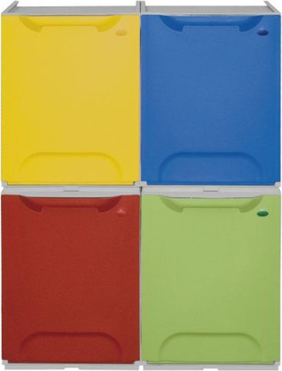 ArtPlast Abfalleimer Recycling Kunststoff Rot 66Es 1Stück