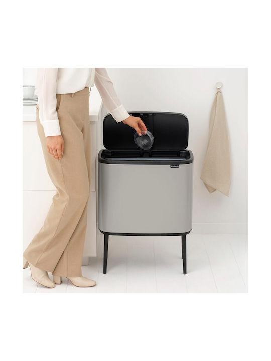 Brabantia Bo Touch Mülleimer Kunststoff Grau 36lt