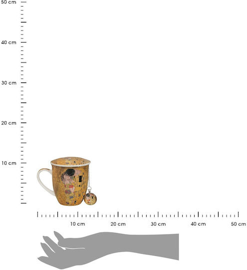 Κούπα από Πορσελάνη με Καπάκι 400ml