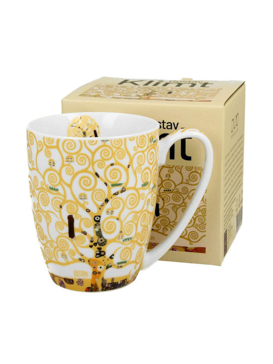 Mug 360ml Box Duo Klimt Tree Life Ecru
