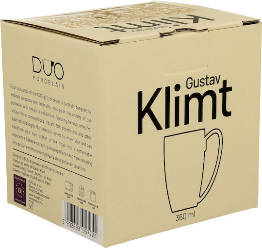 Чаша 360мл Кутия Duo Klimt Tree Life Ecru