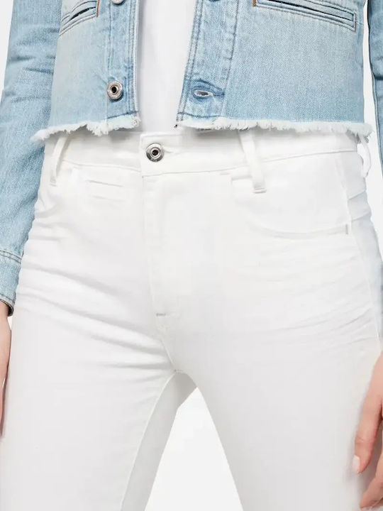 Дамски Панталон Capri С Висока Талия От Текстил В Skinny Кройка Optic White
