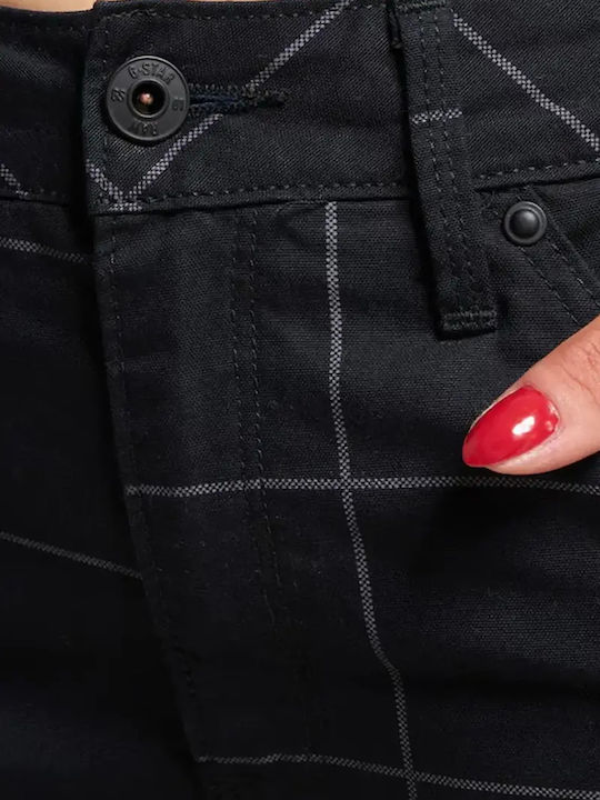 Дамски Текстилен Панталон в Boyfriend Кройка Black