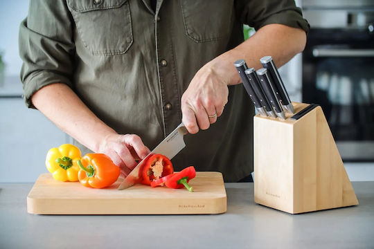 Kitchenaid Gourmet Комплект Ножове с Основа от Неръждаема Стомана 6 Бройки