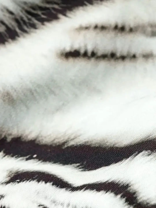 Дамски Текстилен Панталон в Boyfriend Кройка Леопардов Pharrell Williams White Tiger Print
