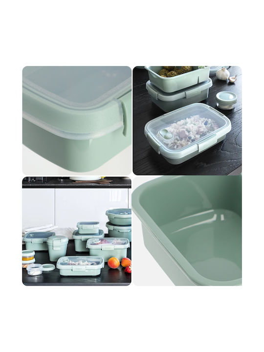 Food Container Snack Rectangle 0.2l Smart Eco To Go 12x9x5cm Soft Green