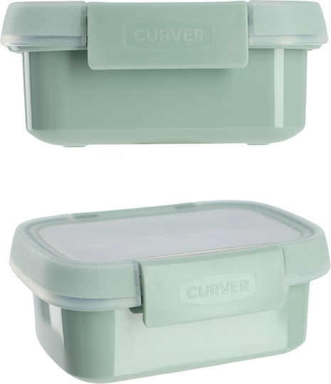 Recipient Alimentar Gustare Dreptunghiular 0.2l Smart Eco To Go 12x9x5cm Verde Deschis