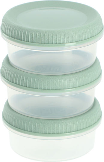 Containere pentru Alimente 3buc Cupe pentru Sos Rotunde 3x0.08l Smart Eco To Go Ø7x10cm Verde Deschis