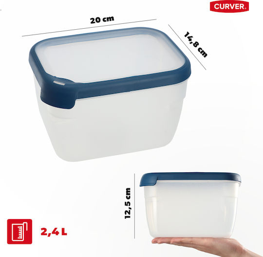 Curver Plastic Lunch Box Transparent 2400ml