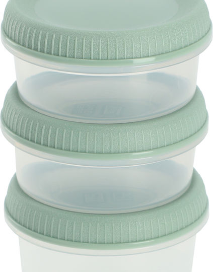 Containere pentru Alimente 3buc Cupe pentru Sos Rotunde 3x0.08l Smart Eco To Go Ø7x10cm Verde Deschis
