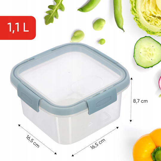 Food Storage Container Square 1.1l Smart Eco Fresh 16x16x9cm