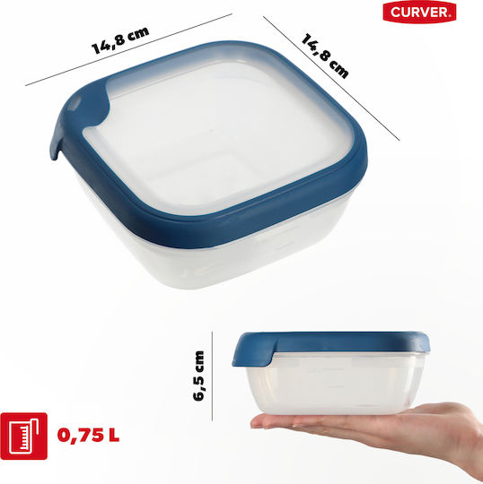 Square Food Container 0.75l Grand Chef Eco 15x15x6.5cm