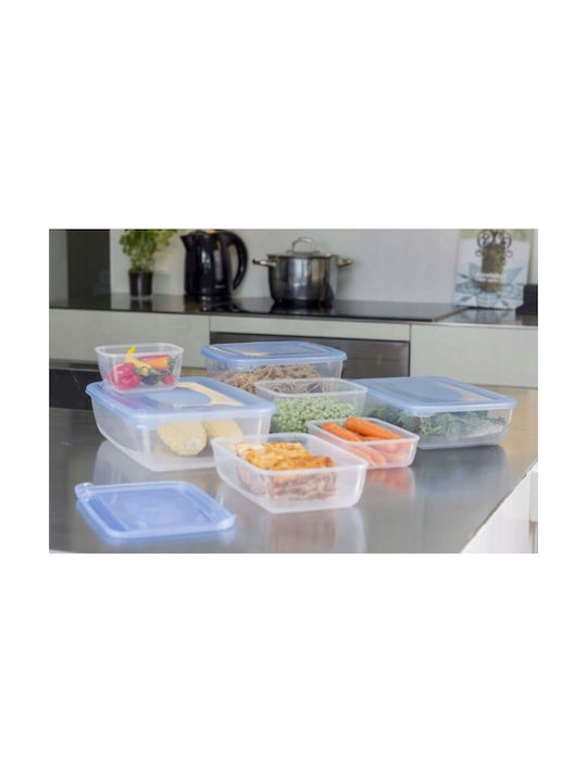 Rectangular Food Container 1.2L Transparent Blue