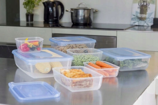 Rectangular Food Container 3l Transparent Blue