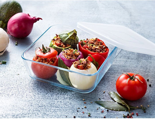 Pyrex C&F Glass White Lunch Box