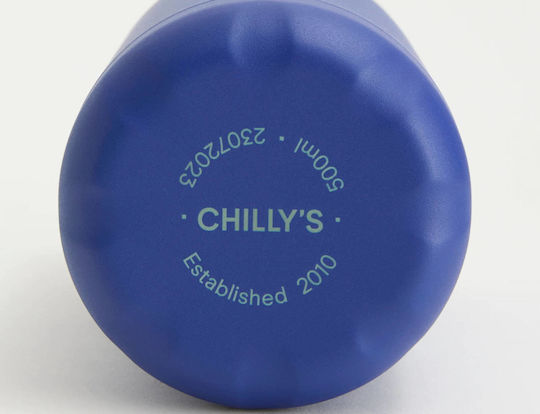 Chilly's Δοχείο Φαγητού Inox Θερμός Matte Blue 500ml
