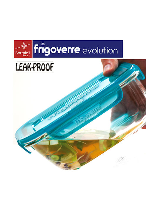 Bormioli Rocco Microwave Glass Lunch Box Frigoverre Evolution Blue 500ml