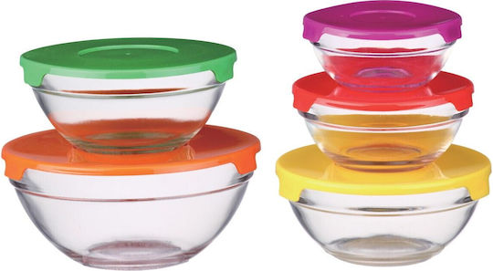 Set Glas-Mittagsboxen Mehrfarbig 18x18cm 10 Stück
