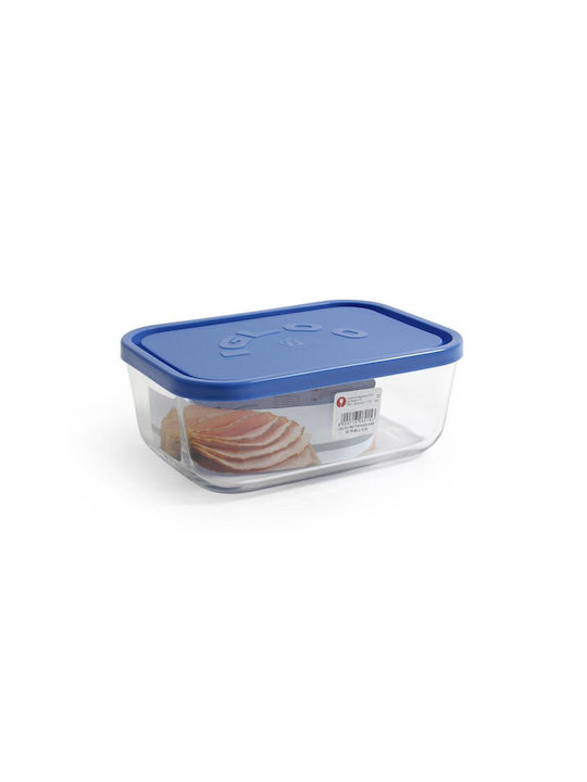 Borgonovo Glass Lunch Box Igloo Blue 400ml