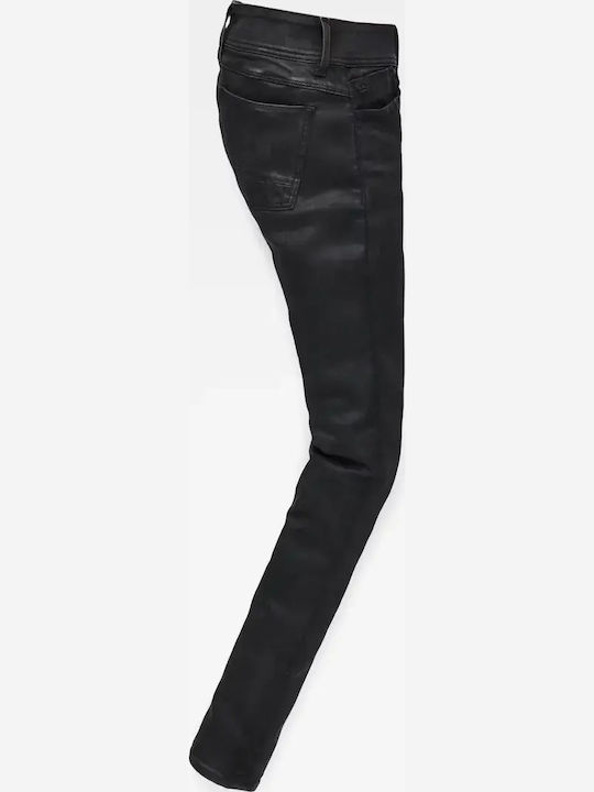 D Mid-Waist Дамско Текстилно Панталонче в Super Skinny Кройка Yield Black