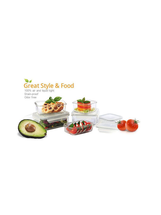 Glasslock Microwave Glass Lunch Box Blue 1200ml