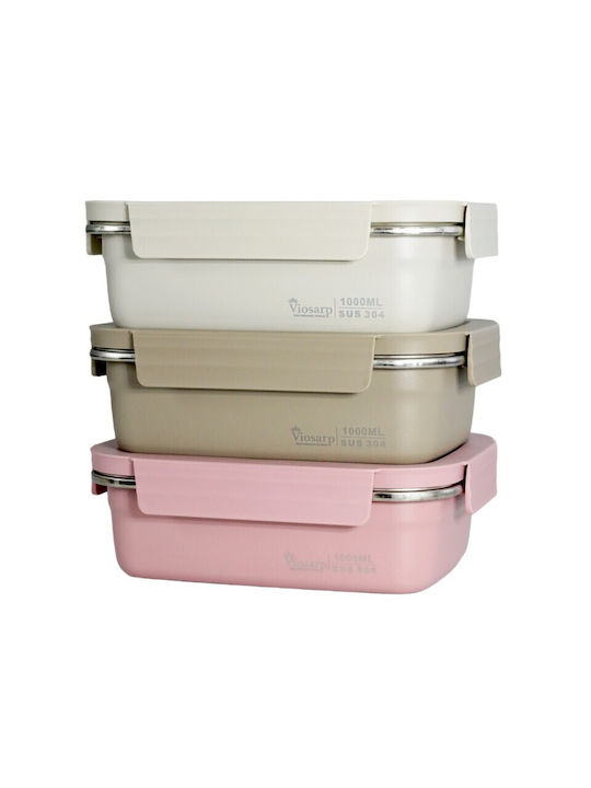Viosarp Lunch Box Inox Beige 1lt