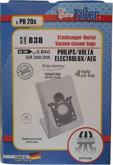 Replacement Vacuum Cleaner Bags Sph 20 S Philips Volta Electrolux Aeg Eurofilter