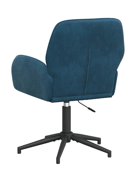 Swivel Visitor Chair with Arms in Blue Colour 54x55x90cm