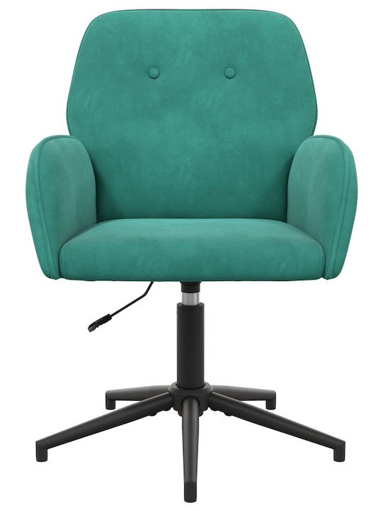 Swivel Visitor Chair with Arms in Turquoise Colour 54x55x90cm