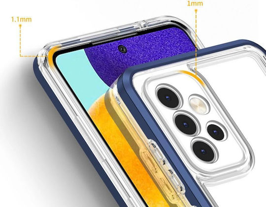 Hurtel 3in1 Back Cover Πλαστικό / Σιλικόνης 1.1mm Μπλε (Galaxy A73)