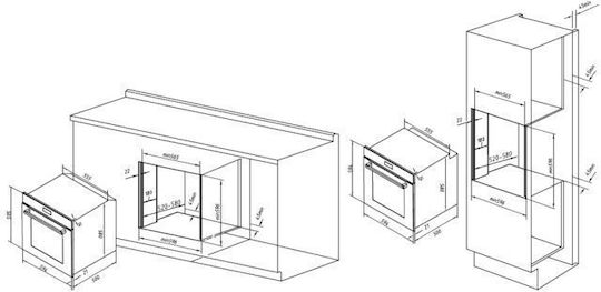 Davoline BBO 7210 Over Counter Oven 72lt W59.4cm.