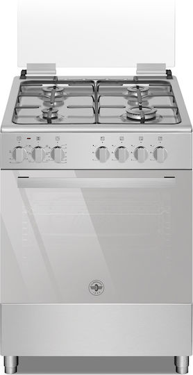 SE66 4 E X 24 GN Cooker 60lt with Natural Gas Hobs W60cm. Inox