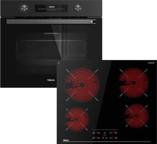 Teka Aufsatzbackofen mit Kochfeldern 71l mit Keramikkochfeldern P59,5cm Schwarz
