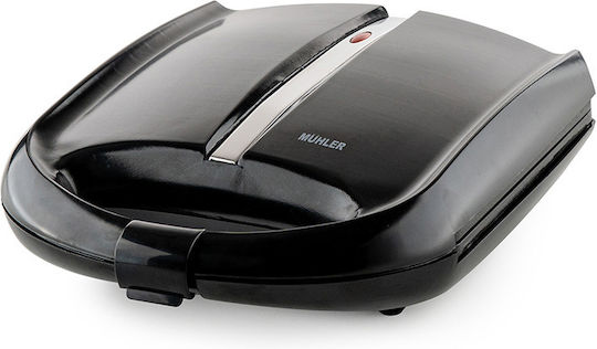Muhler Sandwich Maker for for 4 Sandwiches Sandwiches 1400W Black