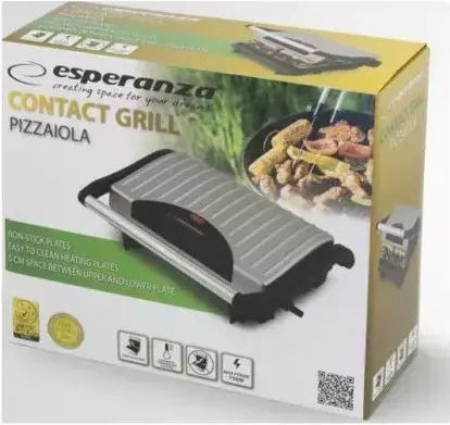 Esperanza Pizzaiola Sandwich Maker for 2 Sandwiches 750W Gray