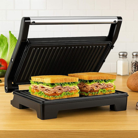 Royalty Line RL-PM1000.869.1 BLK Τοστιέρα Γκριλιέρα 1000W Μαύρη