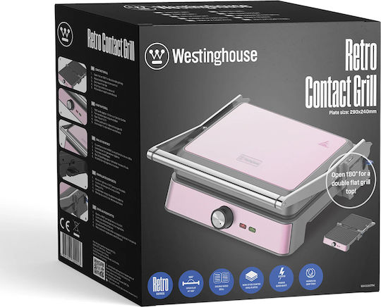 Westinghouse Sandwich Maker Grill 2200W Pink