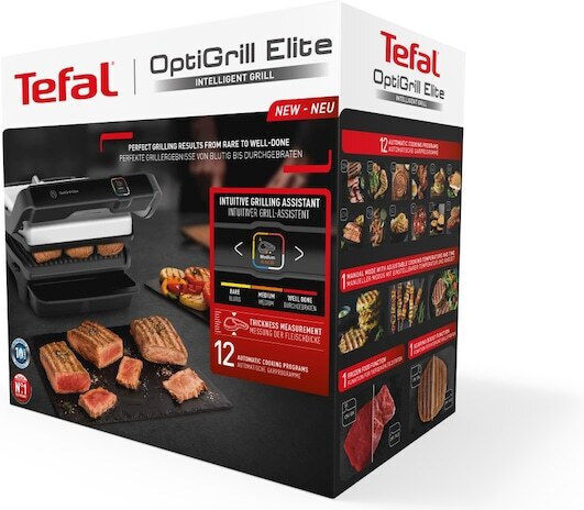 Tefal OptiGrill Elite Τοστιέρα Γκριλιέρα με Αποσπώμενες Πλάκες 2000W Inox
