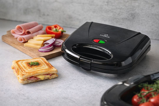 Esperanza Pizzaiola Sandwich Maker for 2 Sandwiches 700W Black