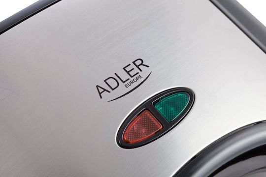 Adler Τοστιέρα για 2 Τοστ 750W Inox