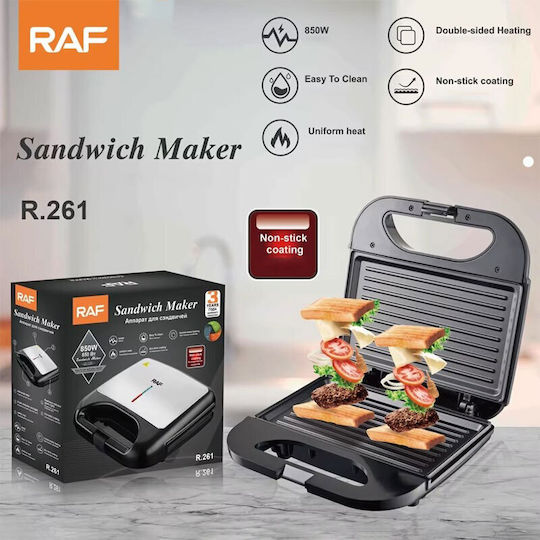 Raf R.218 Τοστιέρα για 2 Τοστ 850W Inox