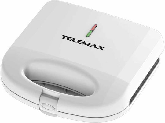 Telemax Τοστιέρα για 2 Τοστ 750W Λευκή